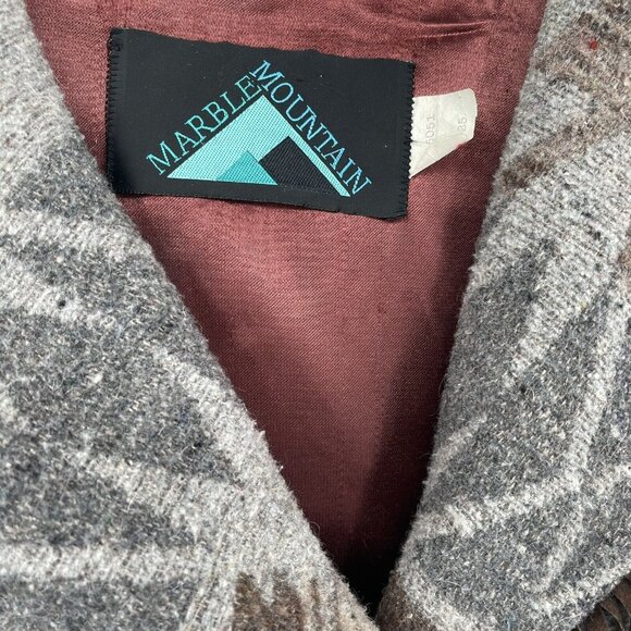 Marble mountain Vintage Southwestern Wool oversized Jacket Coat Sz Medium Womans - Picture 5 of 7